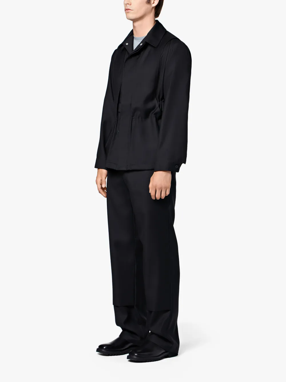 Black Wool 0002 Double Layer Jacket | Mackintosh