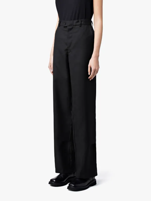 Black Wool 0002 Double Layer Trousers