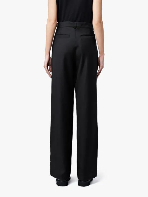 Black Wool 0002 Double Layer Trousers