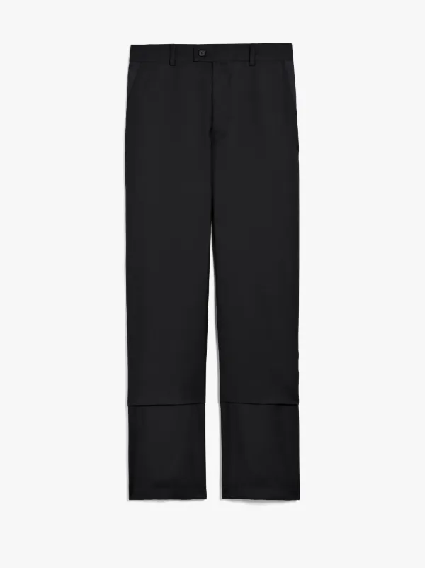 Black Wool 0002 Double Layer Trousers | Mackintosh