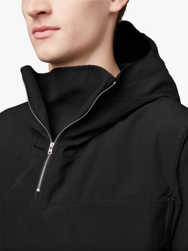 Black Wool & Cotton 0002 Pullover Jacket