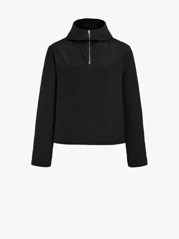 Black Wool & Cotton 0002 Pullover Jacket