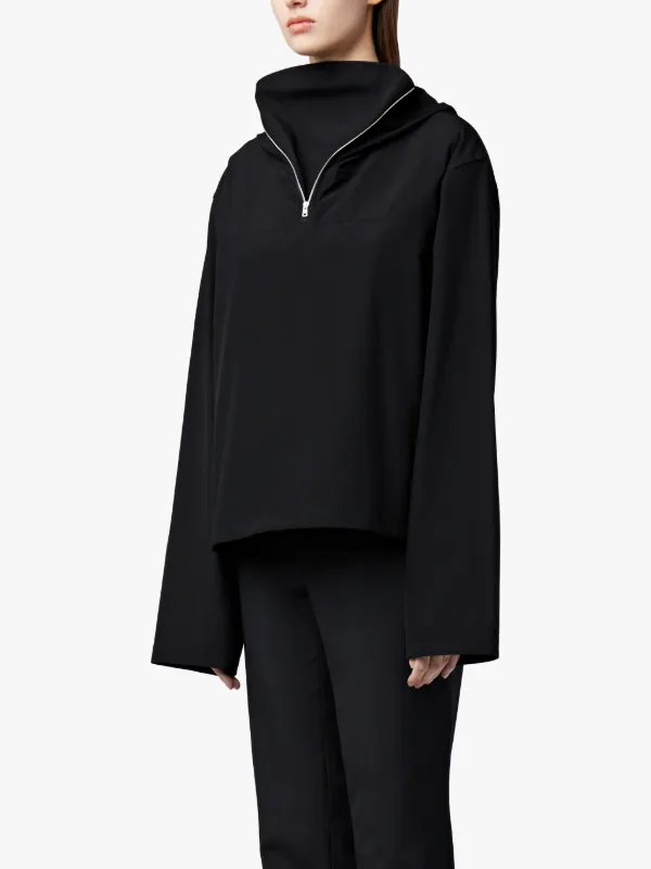 Black Wool & Cotton 0002 Pullover Jacket | Mackintosh