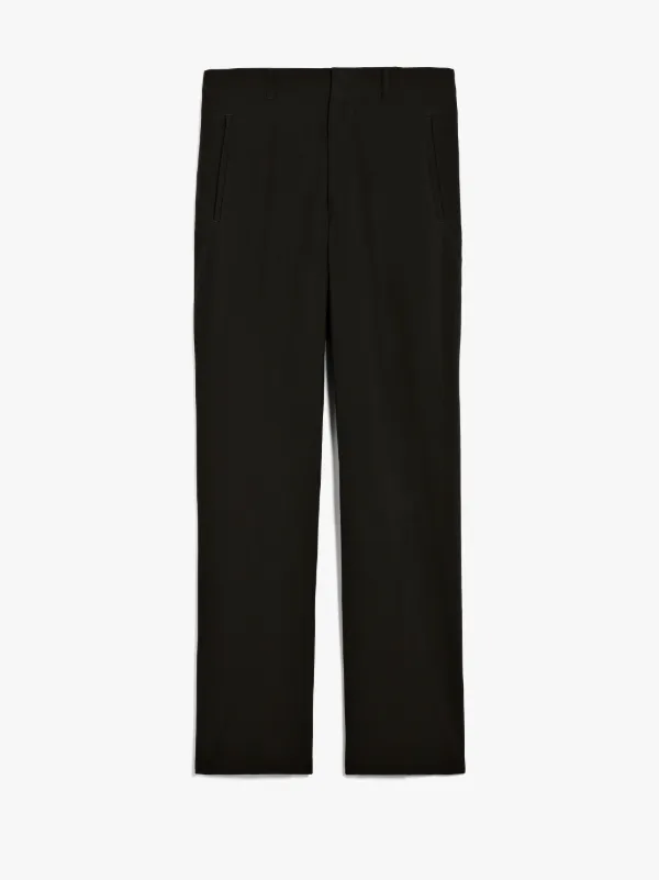 Black Wool & Cotton 0002 Trousers