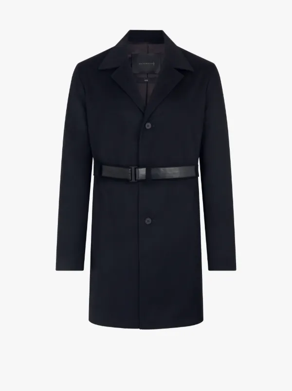 Black Wool Trench Coat