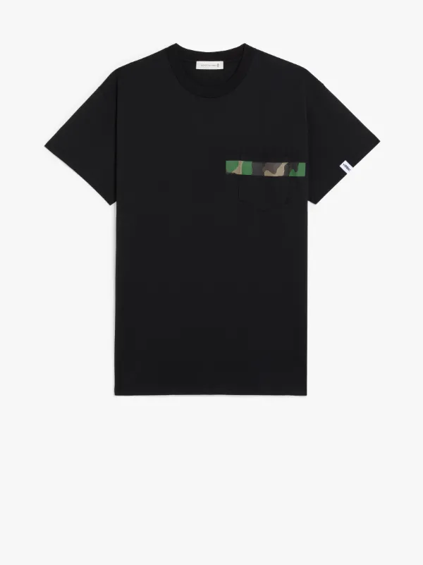 Black x Camo Cotton T-Shirt | GJM-206