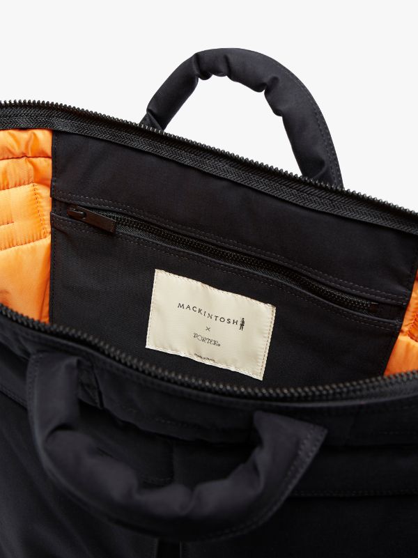 Black x Orange Porter Helmet Bag | Mackintosh