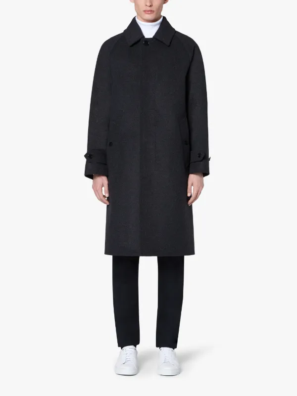 BLACKRIDGE Charcoal Wool & Cashmere Oversized Overcoat | GM-113F