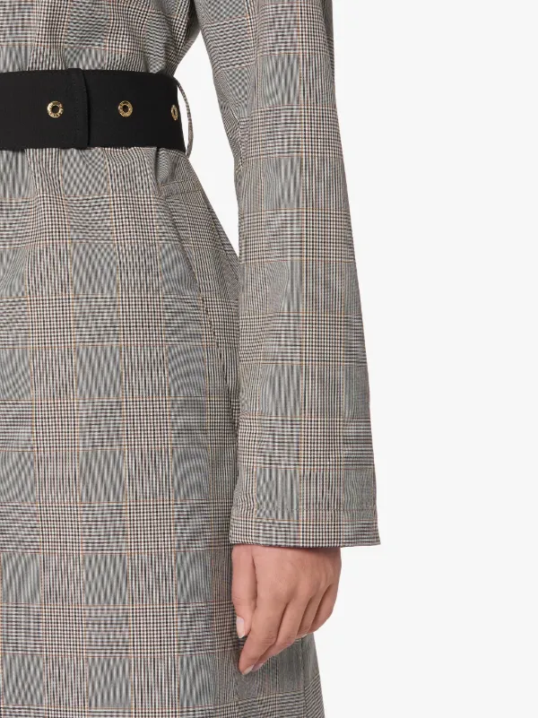 BLAIRMORE Glencheck Storm System Wool Collarless Trench Coat | LM-1032B