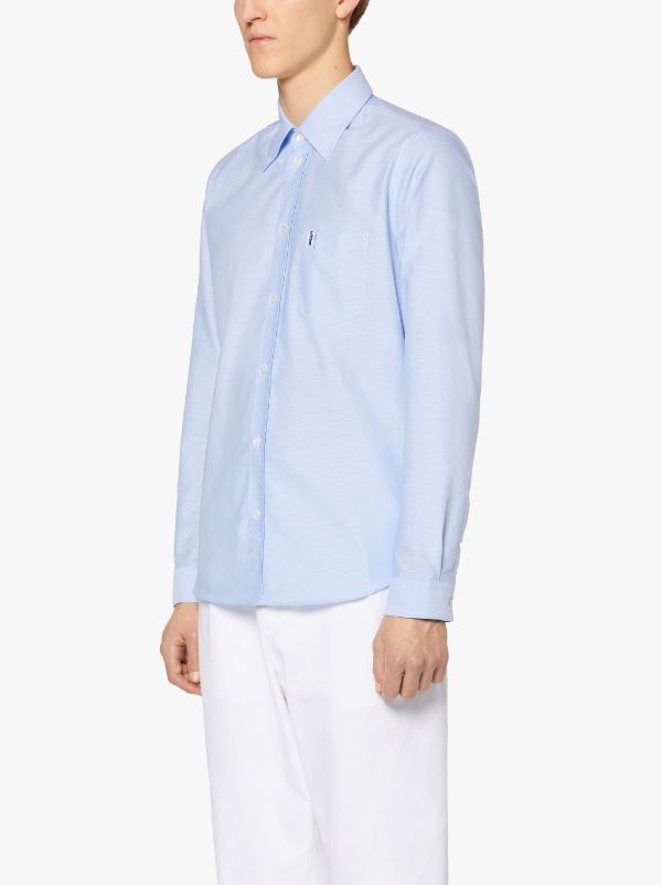 BLOOMSBURY Blue Cotton Oxford Shirt | GSC-103