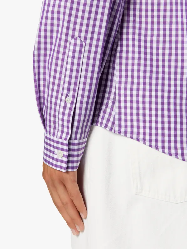 BLOOMSBURY Purple Check Cotton Shirt | GSC-107