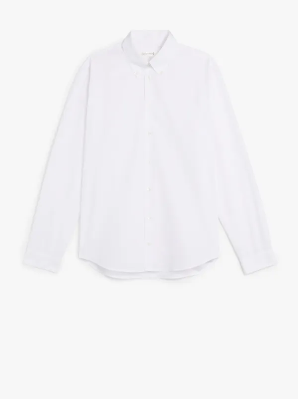 BLOOMSBURY White Stripe Cotton Oxford Shirt | GCS-100