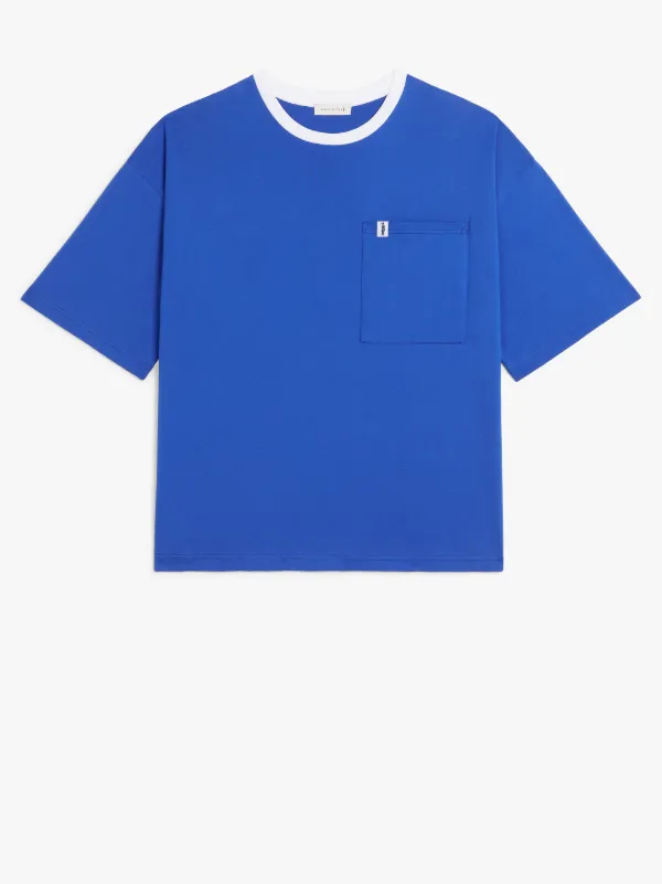 Blue Cotton Logo T-Shirt | GJM-220