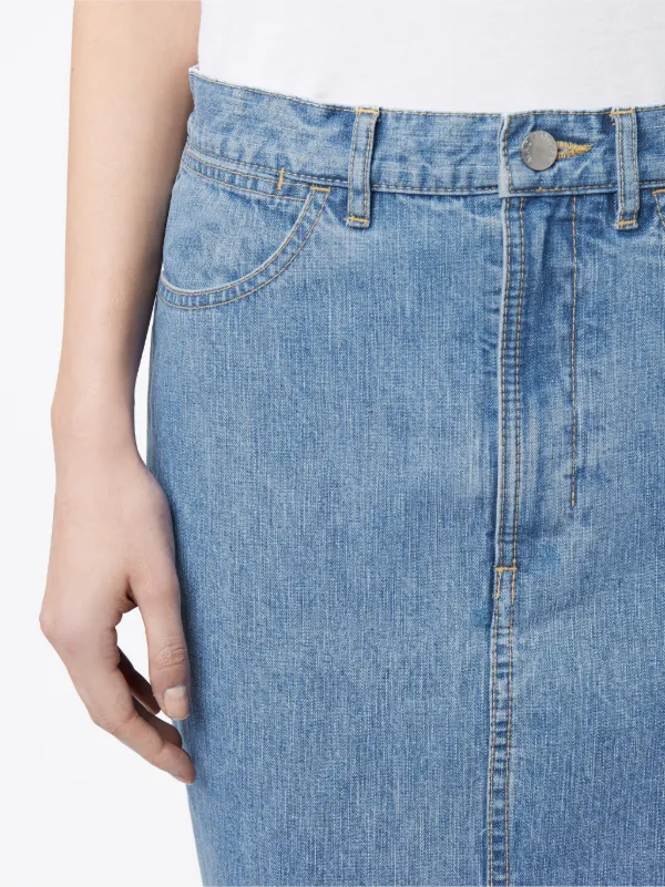 Blue Washed Denim Skirt | Mackintosh