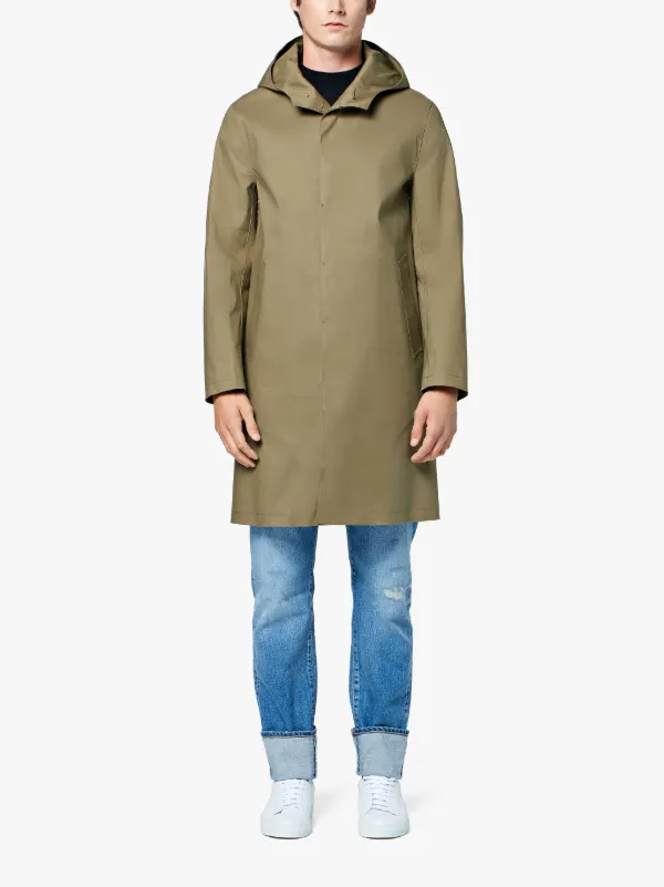 bonded hooded raincoat
