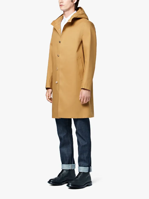 bonded hooded raincoat