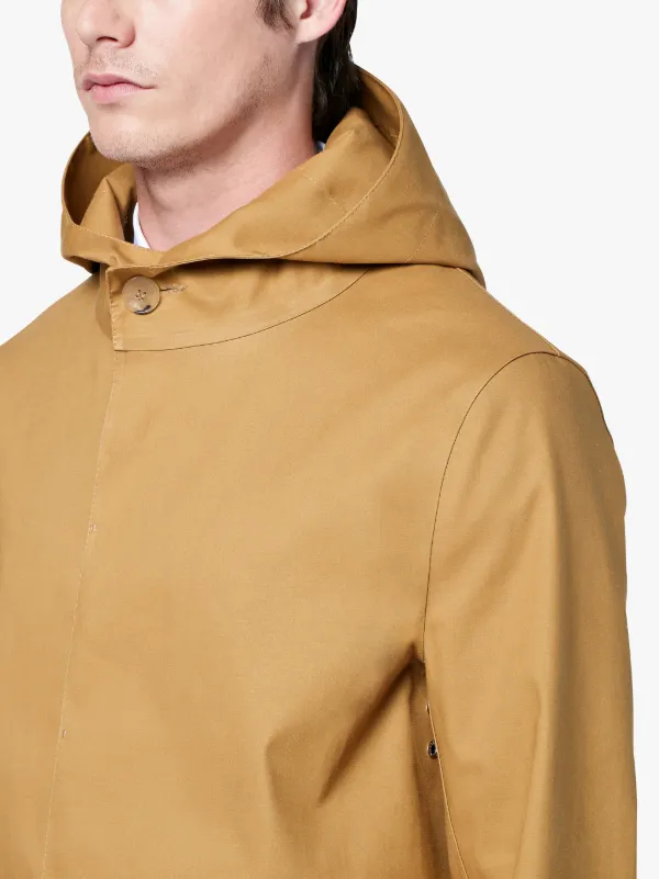 bonded hooded raincoat