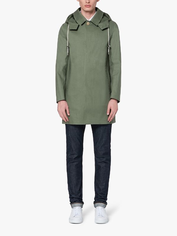 short raincoat with hood