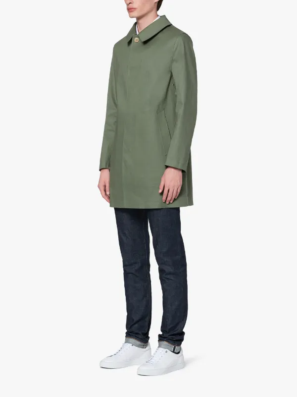 bonded short hooded raincoat