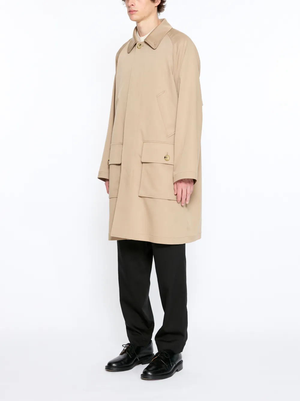 BORNESS LONG FIELD COAT BEIGE | GMH-1037 | Mackintosh