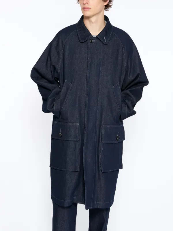 BORNESS LONG FIELD COAT INDIGO | D-GCO1007 | MACKINTOSH