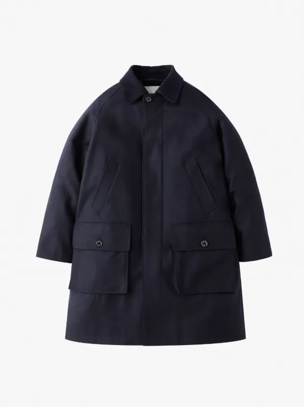 BORNESS Navy Wool Coat | Mackintosh