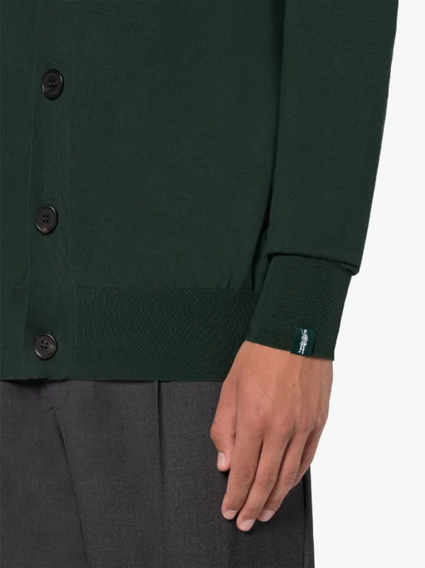 Bottle Green Cotton Cardigan