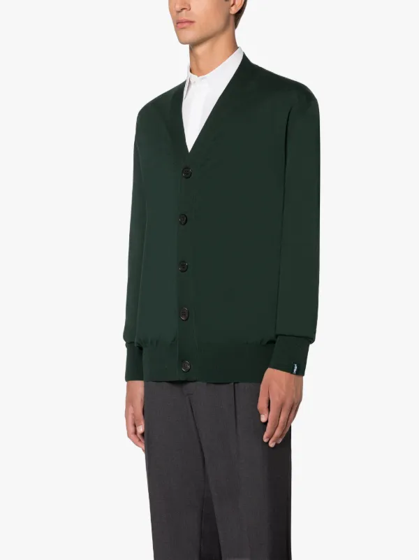 Bottle Green Cotton Cardigan