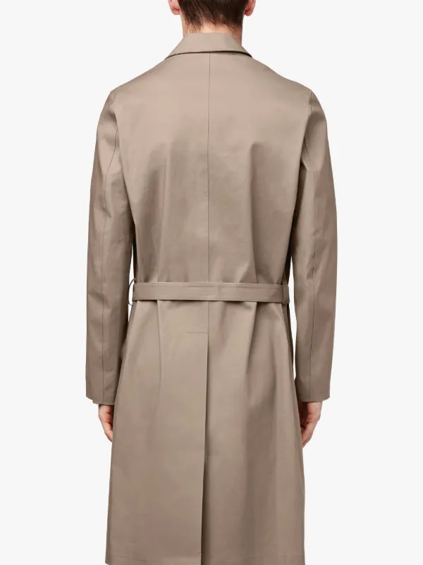 Brown Bonded Cotton 0002 Belted Coat