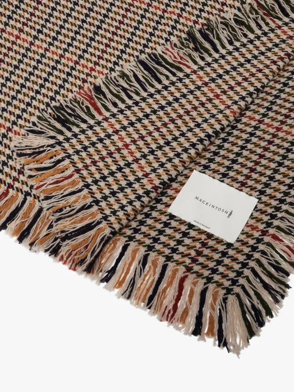 Brown Gunclub Check Merino Wool Scarf | ACC-023