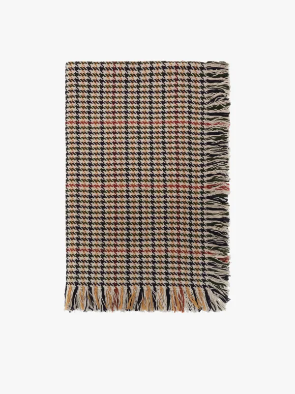 Brown Gunclub Check Merino Wool Scarf | ACC-023