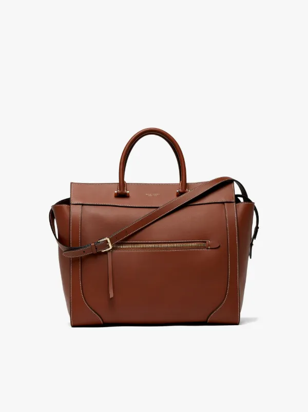 Brown Leather Boston Bag | ACC-001