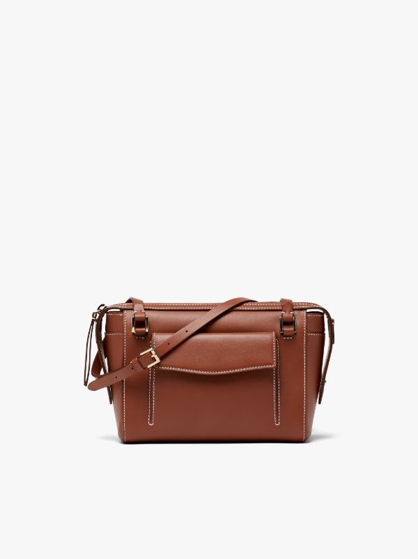 tan leather crossover bag