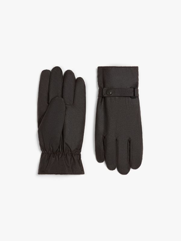 Brown Waxed Cotton Gloves