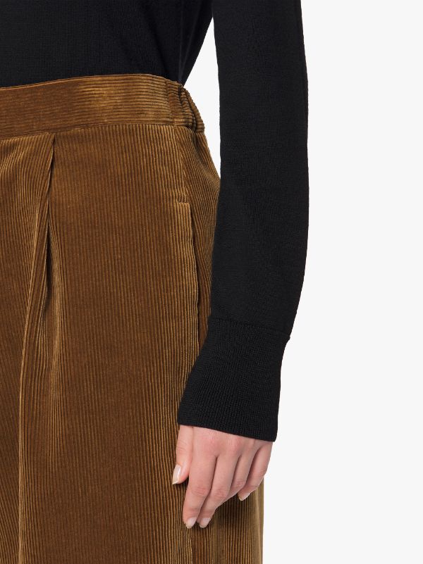 Brown Wide Corduroy Trousers