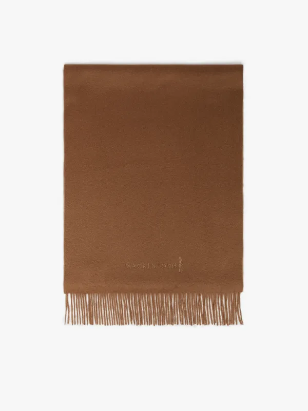 Camel Cashmere Embroidered Scarf | ACC-013/E