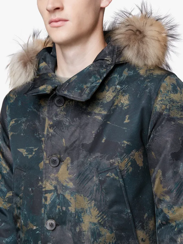 Camouflage Nylon Down Parka