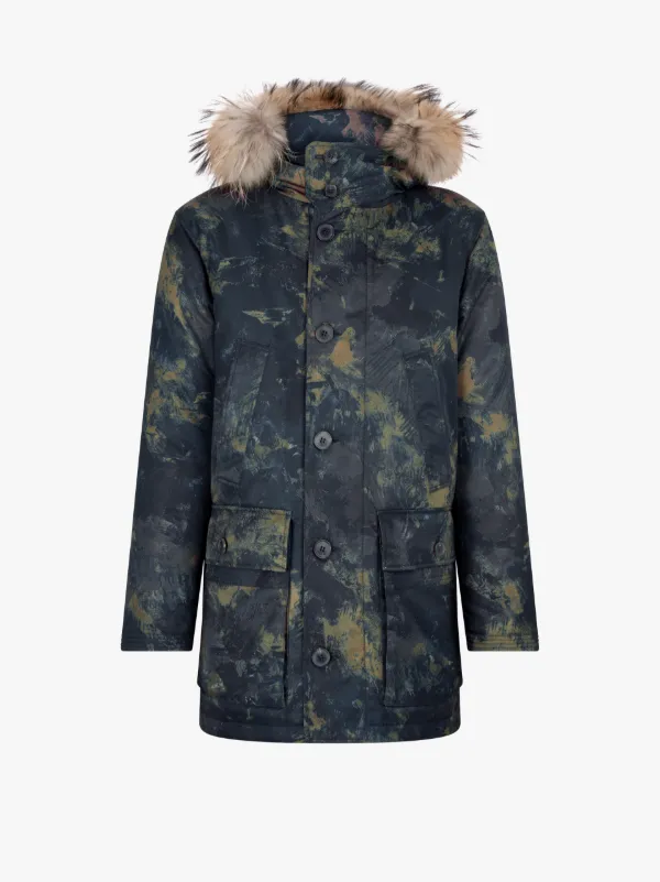 Camouflage Nylon Down Parka