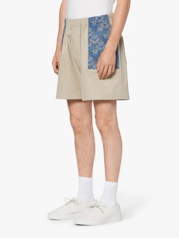 CAPTAIN Sand x Blue Cotton LIBERTY Print Shorts