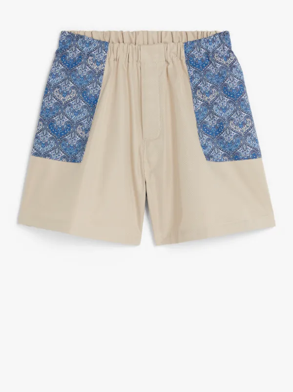 CAPTAIN Sand x Blue Cotton LIBERTY Print Shorts