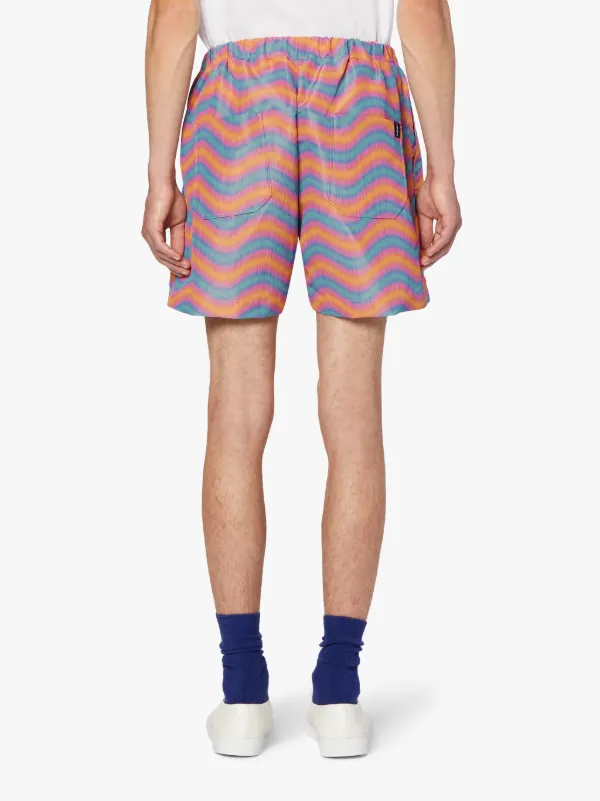 CAPTAIN Wave Print Nylon Shorts | GTM-223