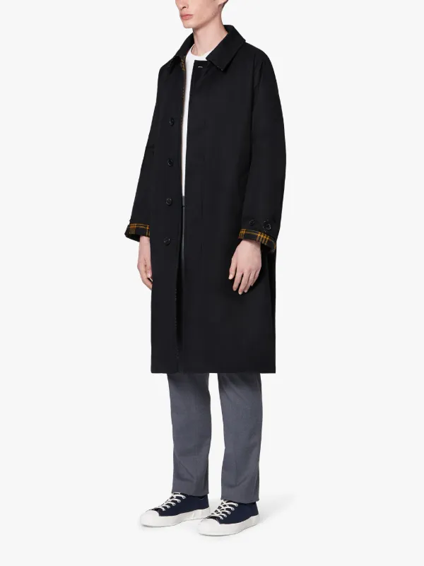 CARBETH  Black Cotton & Wool Reversible Coat | GM-1009R