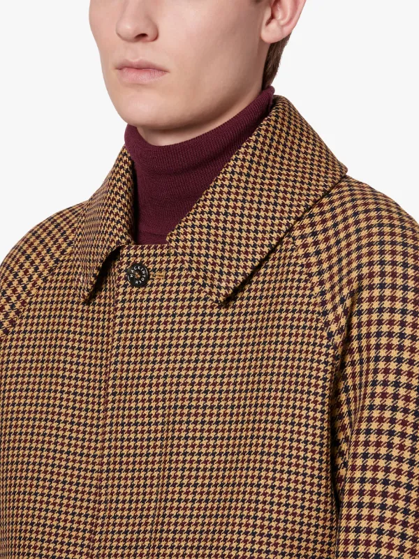 CATRINE Gun Club Check Wool Single Breasted Trench Coat | GM-1020F