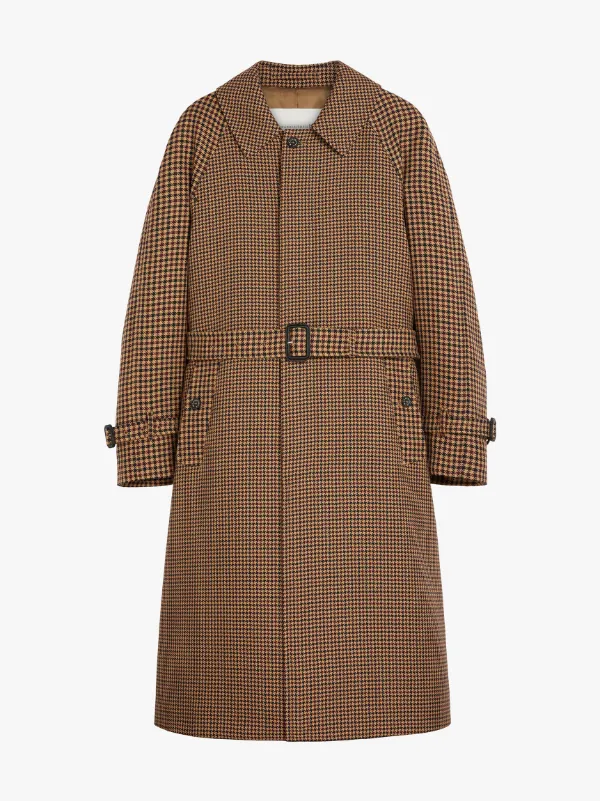 CATRINE Gun Club Check Wool Single Breasted Trench Coat | GM-1020F