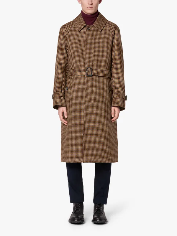 CATRINE Gun Club Check Wool Single Breasted Trench Coat | GM-1020F