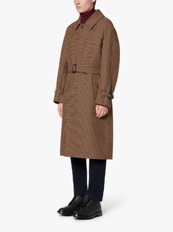 CATRINE Gun Club Check Wool Single Breasted Trench Coat | GM-1020F