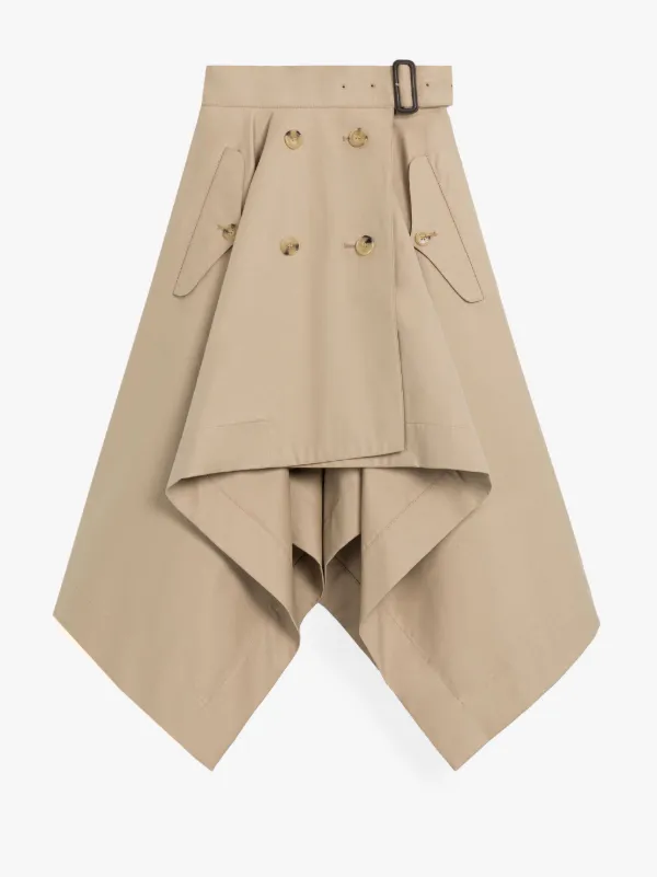 CECILA Honey Gabardine Cotton Skirt