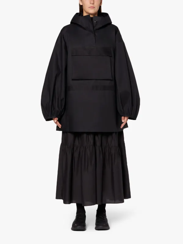 CECILIE BAHNSEN Black Bonded Cotton Anorak