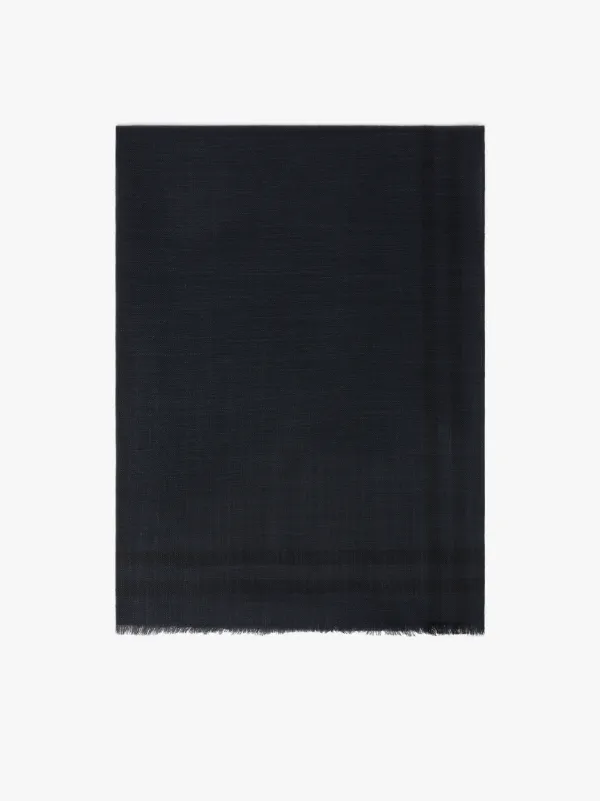 Charcoal Cashmere Striped Scarf ACC-021