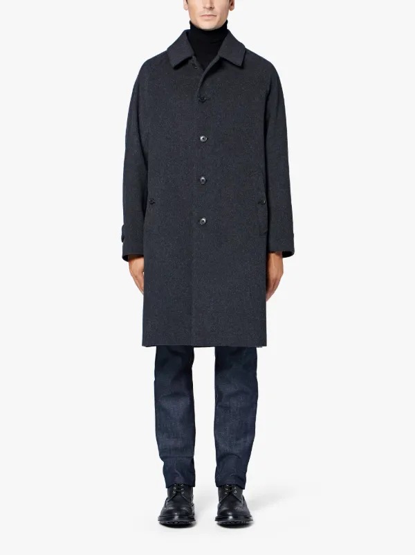 Charcoal Wool & Cashmere Overcoat GM-107F